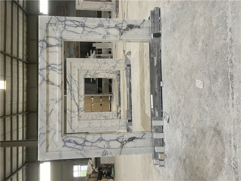 Solid lilac marble manhantan surround / marble surrounds supplier
